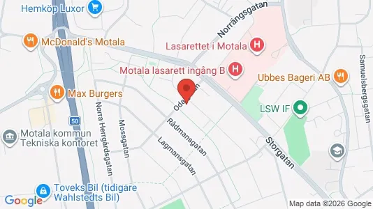 Apartments for rent i Motala - kort over placeringen