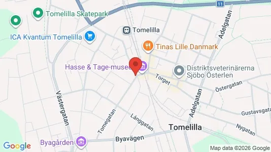Apartments for rent i Tomelilla - kort over placeringen