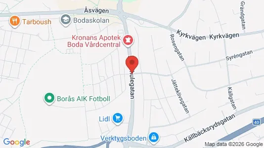 Apartments for rent i Borås - kort over placeringen