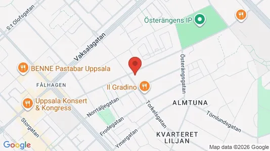 Apartments for rent i Uppsala - kort over placeringen