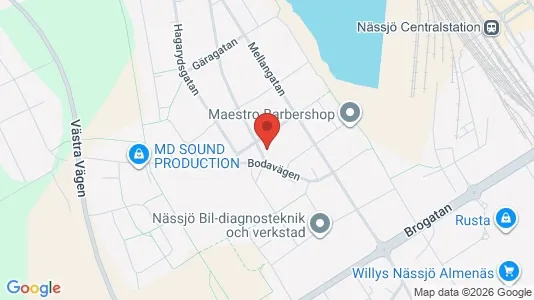 Apartments for rent i Nässjö - kort over placeringen