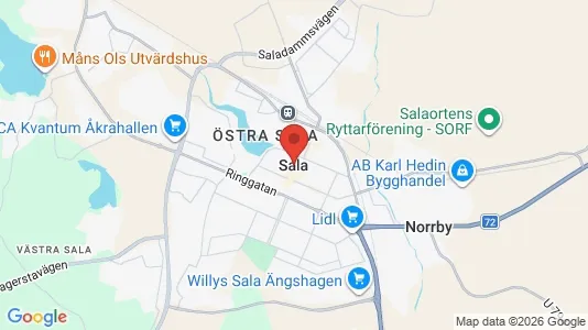Houses for rent i Sala - kort over placeringen