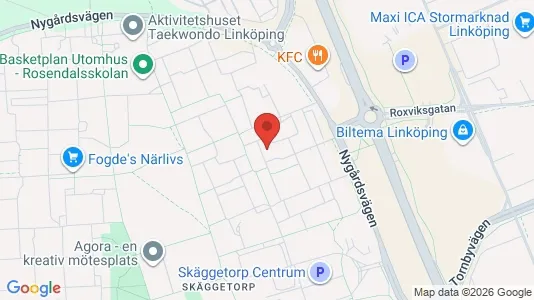 Apartments for rent i Linköping - kort over placeringen