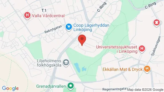 Apartments for rent i Linköping - kort over placeringen