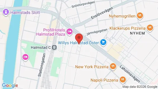 Apartments for rent i Halmstad - kort over placeringen