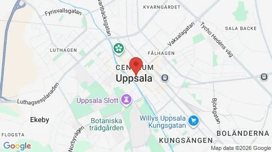 Rooms for rent i Uppsala - kort over placeringen