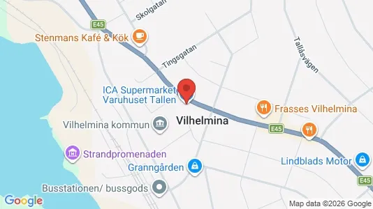 Apartments for rent i Vilhelmina - kort over placeringen
