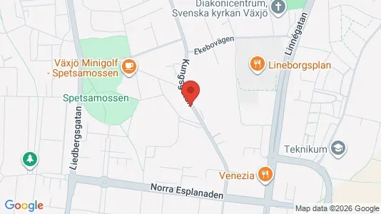 Apartments for rent i Växjö - kort over placeringen
