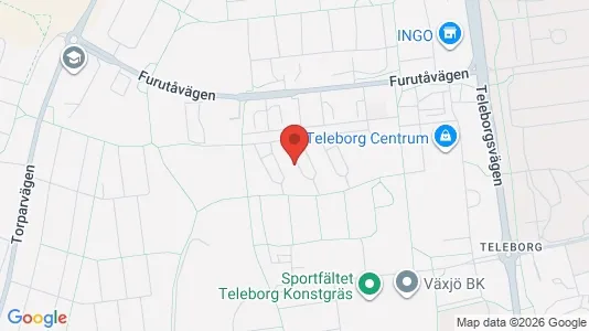 Apartments for rent i Växjö - kort over placeringen