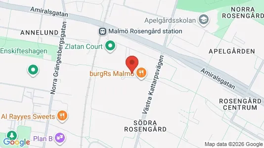 Apartments for rent i Rosengård - kort over placeringen