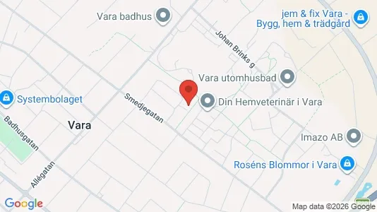 Apartments for rent i Vara - kort over placeringen
