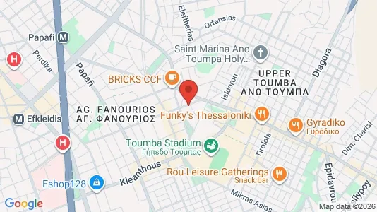 Apartments for rent i Thessaloniki - kort over placeringen
