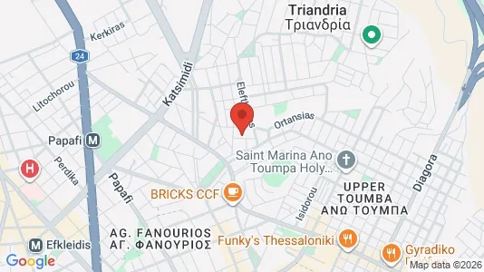 Apartments for rent i Thessaloniki - kort over placeringen