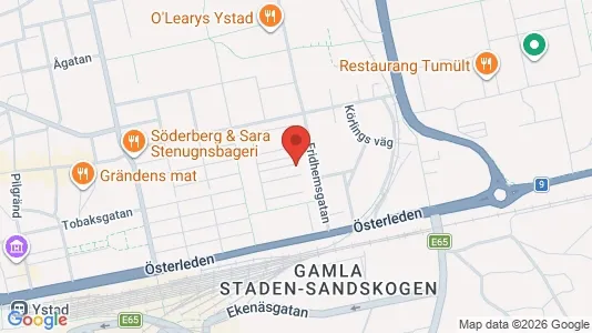 Apartments for rent i Ystad - kort over placeringen
