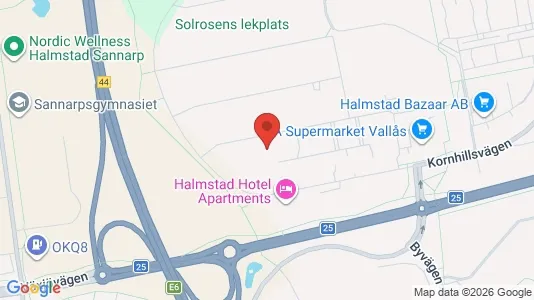 Apartments for rent i Halmstad - kort over placeringen