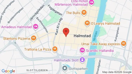 Apartments for rent i Halmstad - kort over placeringen