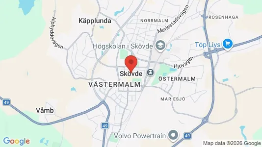 Houses for rent i Skövde - kort over placeringen