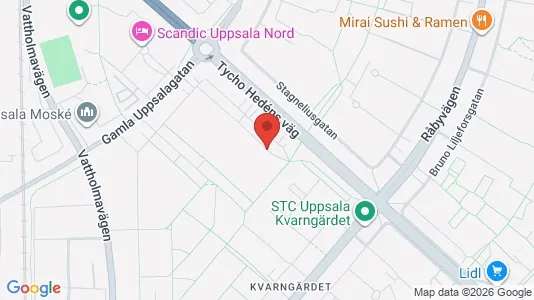 Apartments for rent i Uppsala - kort over placeringen