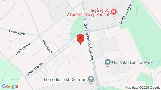 Apartments for rent i Uppsala - kort over placeringen