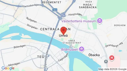Apartments for rent i Umeå - kort over placeringen