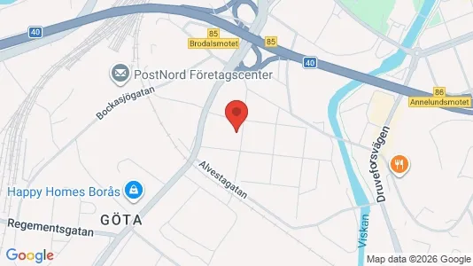 Apartments for rent i Borås - kort over placeringen