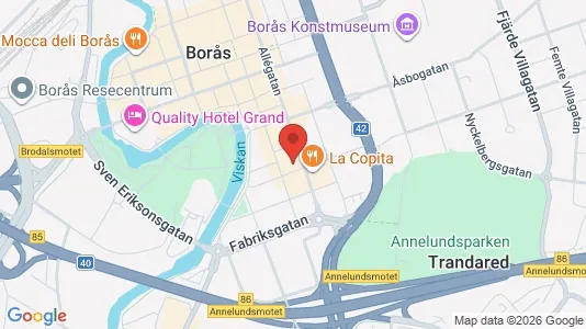 Apartments for rent i Borås - kort over placeringen