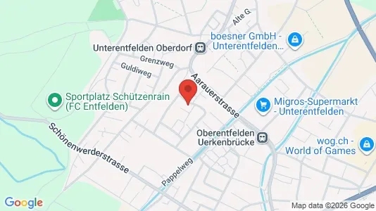 Apartments for rent i Aarau - kort over placeringen