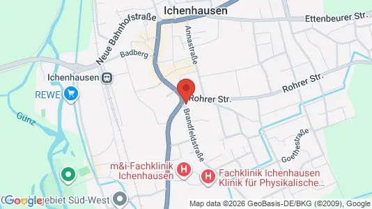Apartments for rent i Günzburg - kort over placeringen