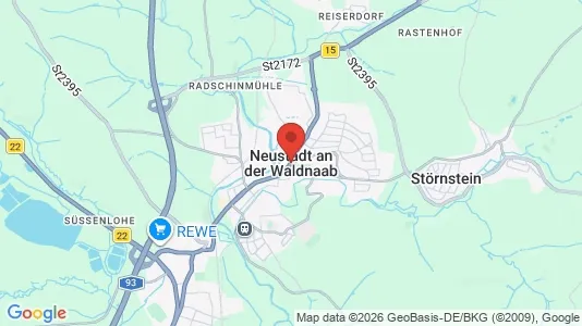 Apartments for rent i Neustadt an der Waldnaab - kort over placeringen