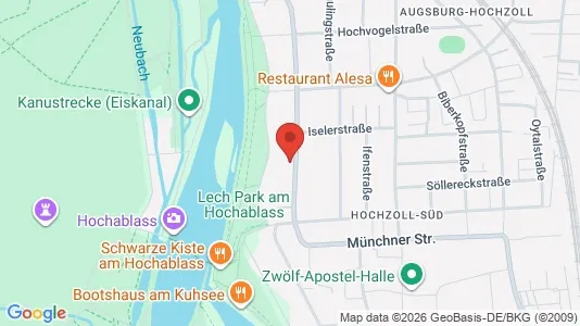 Apartments for rent i Augsburg - kort over placeringen