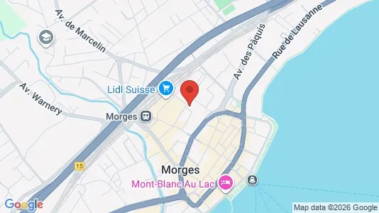 Apartments for rent i Morges - kort over placeringen