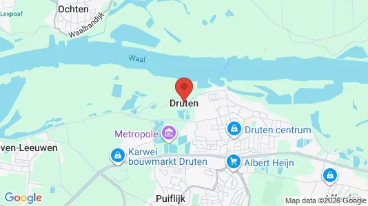 Houses for rent i Druten - kort over placeringen