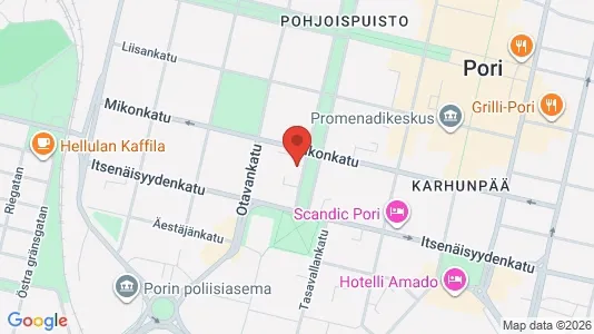 Apartments for rent i Pori - kort over placeringen
