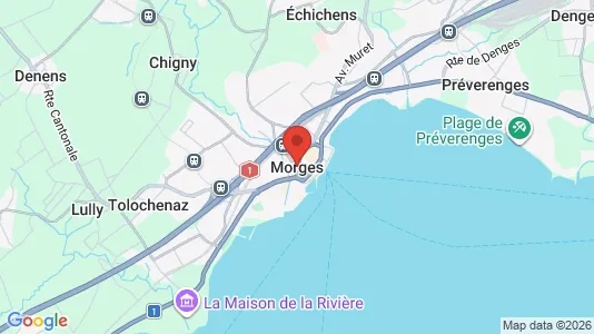 Houses for rent i Morges - kort over placeringen