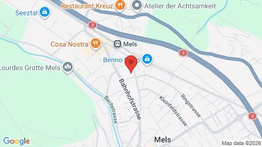 Apartments for rent i Sarganserland - kort over placeringen