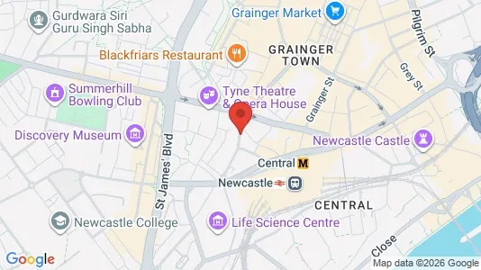 Apartments for rent i Newcastle upon Tyne - Tyne and Wear - kort over placeringen