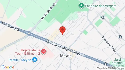 Apartments for rent i Meyrin - kort over placeringen