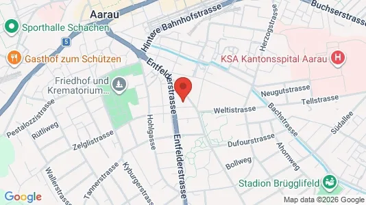 Apartments for rent i Aarau - kort over placeringen