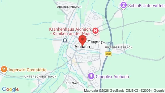 Apartments for rent i Aichach-Friedberg - kort over placeringen