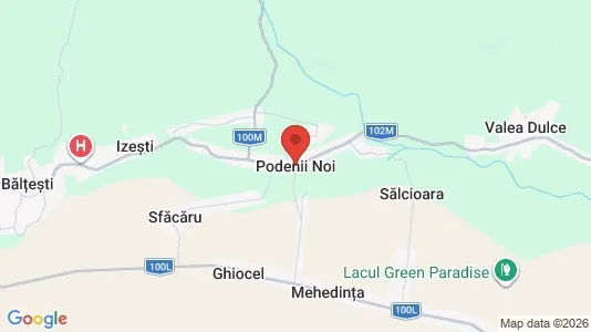 Apartments for rent i Podenii Noi - kort over placeringen