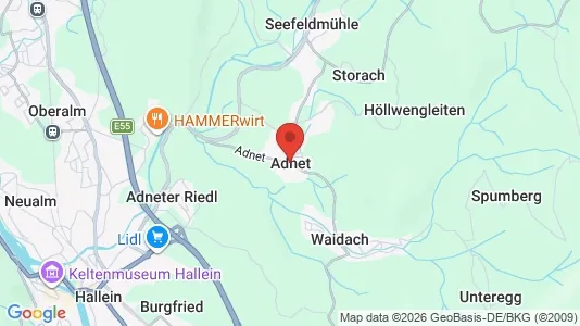 Apartments for rent i Adnet - kort over placeringen