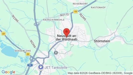 Apartments for rent i Neustadt an der Waldnaab - kort over placeringen