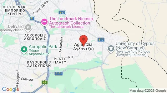 Apartments for rent i Nicosia Aglantzia - kort over placeringen