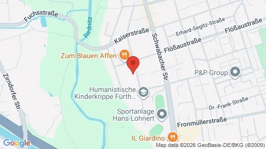 Apartments for rent i Fürth - kort over placeringen