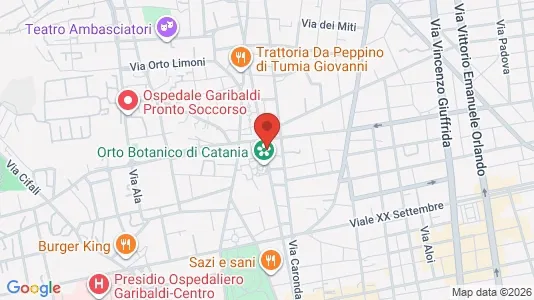Apartments for rent i Catania - kort over placeringen