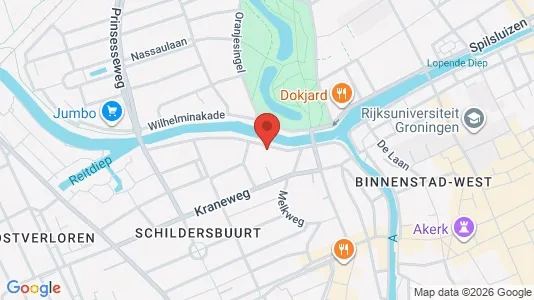 Apartments for rent i Groningen - kort over placeringen