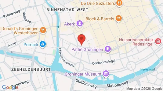 Apartments for rent i Groningen - kort over placeringen