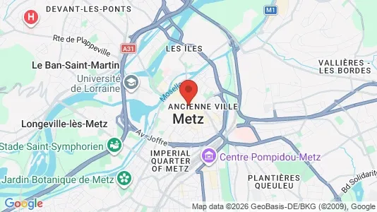 Apartments for rent i Metz - kort over placeringen