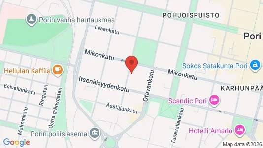 Apartments for rent i Pori - kort over placeringen