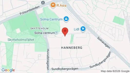 Apartments for rent i Solna - kort over placeringen